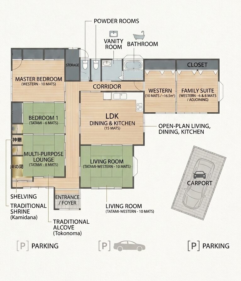 Guesthouse Omusubi Nakatsugawa Floor plan