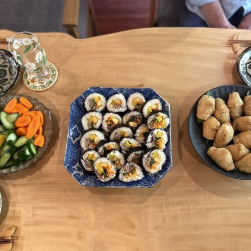 いなり寿司　Photo of inari sushi and norimaki- Local cuisine, rural Japan　GIFU