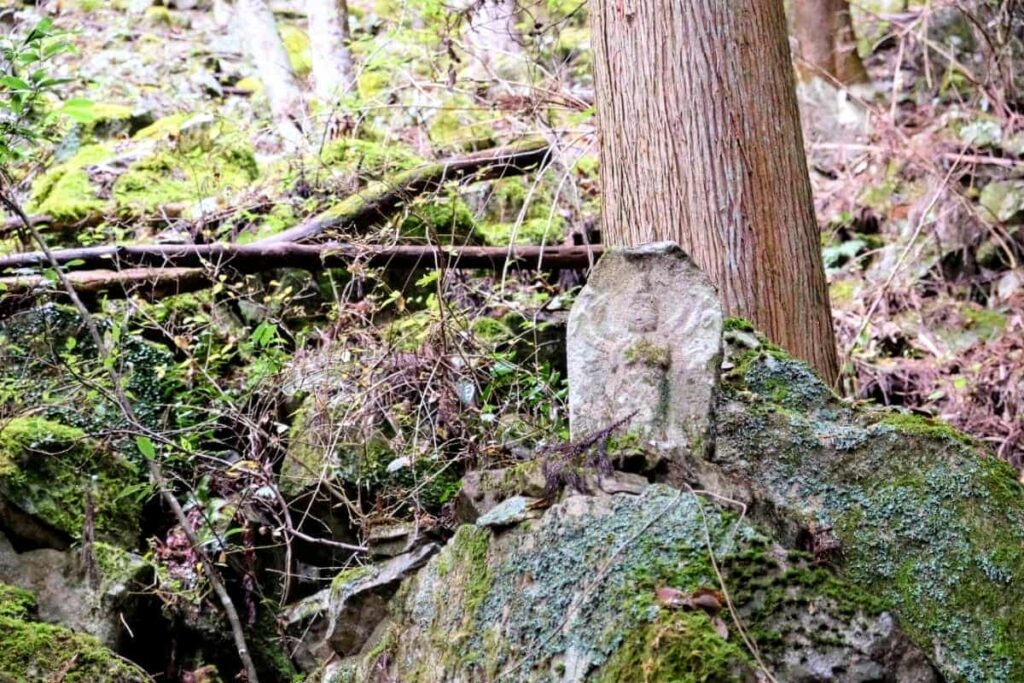 Acala, the Jizo statue on an ancient road in rural Japan